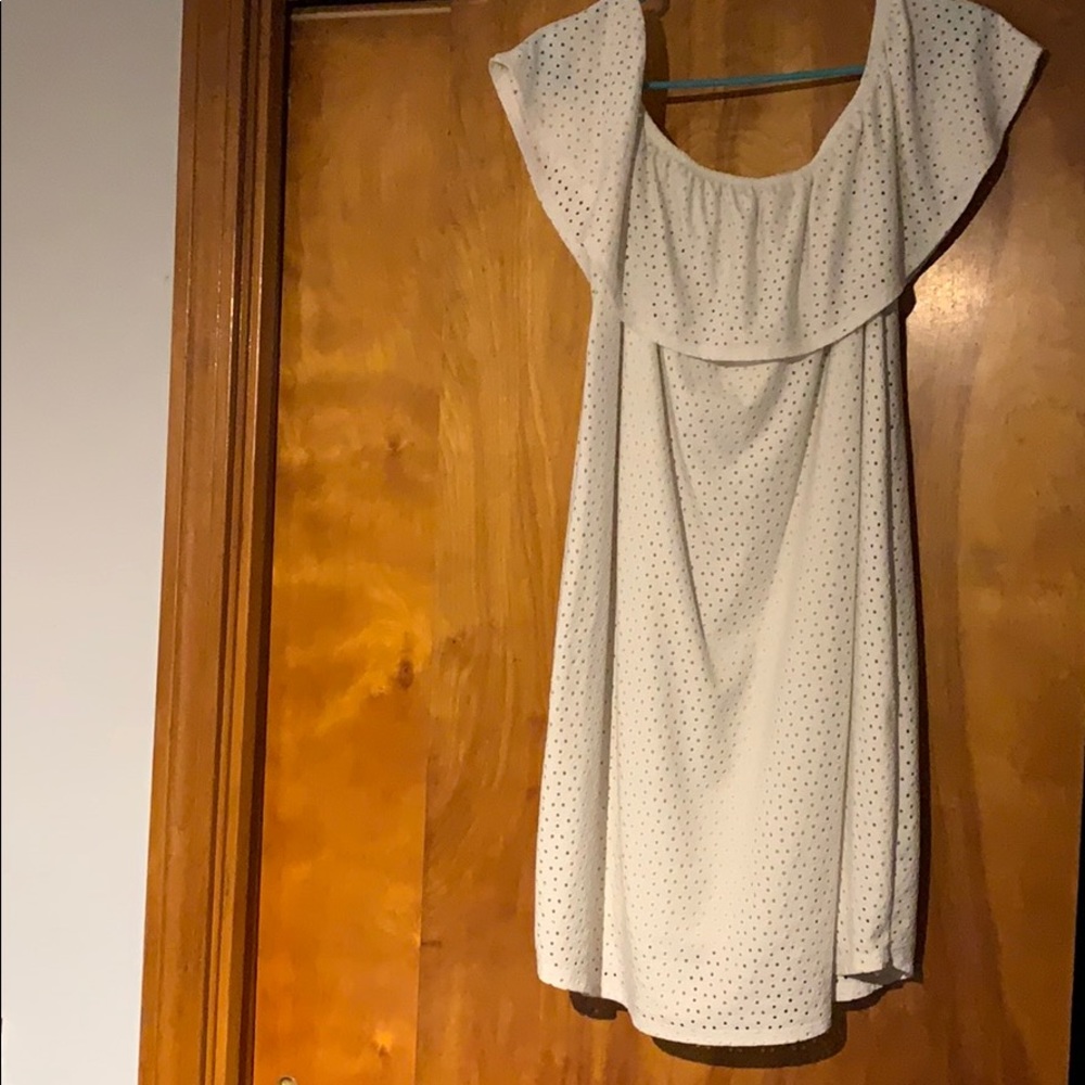Maurices over the shoulder white sundress